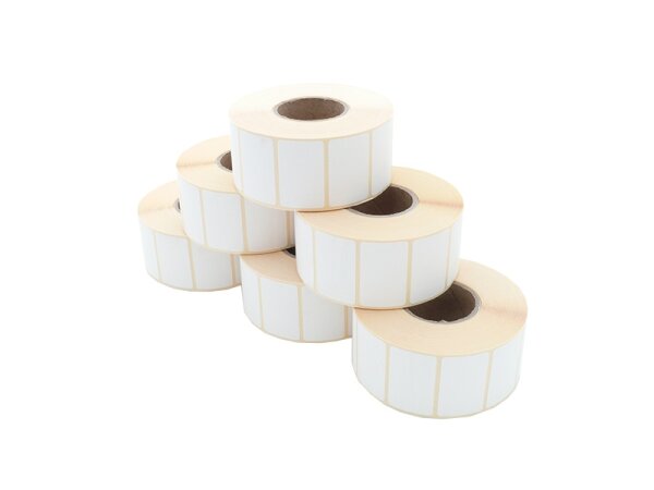 Etikettenrolle - Thermodirekt, 40 x 25mm, D100mm, Kern 40, 1650 Etiketten/Rolle, permanent