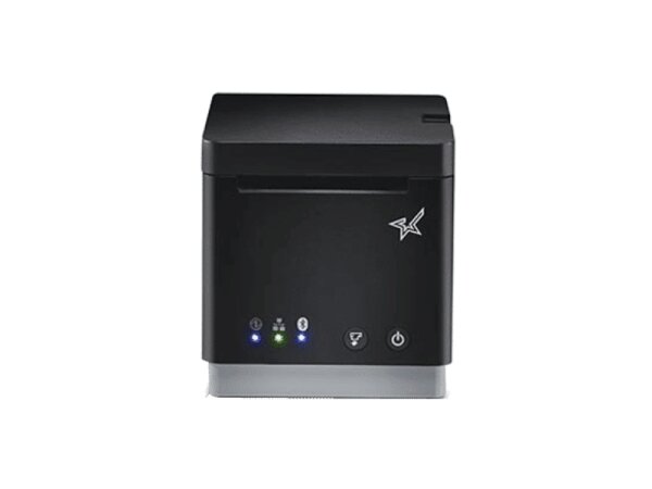 MCP21 LB BK - Frontausgabe-Bondrucker mit Abschneider, thermodirekt, 58mm, 203dpi, USB, LAN, Bluetooth, iOS USB "Data & Charge"