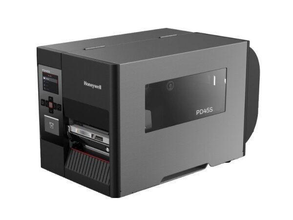 PD45S - Peeler, Aufwickler, 2.36"-LCD-Display, 203dpi (250mm/Sek.), Etikettendrucker, Thermotransfer, USB + RS232 + Ethernet, schwarz