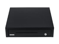 MDX 16 - Metall-Kassenschublade, Standard Einsatz, 9 Münzfächer, 4 Notenfächer, Belegschlitz, Mikroschalter 24V, anthrazit