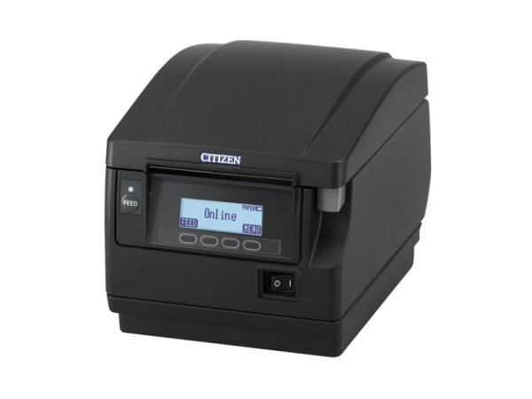 CT-S851III - Bondrucker mit Frontausgabe, Display und Abschneider, thermodirekt, 82.5mm, USB + optionaler Steckplatz, schwarz