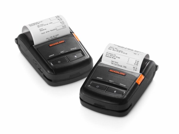 SPP-R210 - Mobiler Thermodirekt-Bondrucker, 58mm, USB + RS232 + Bluetooth (iOS), Magnetkartenleser, schwarz