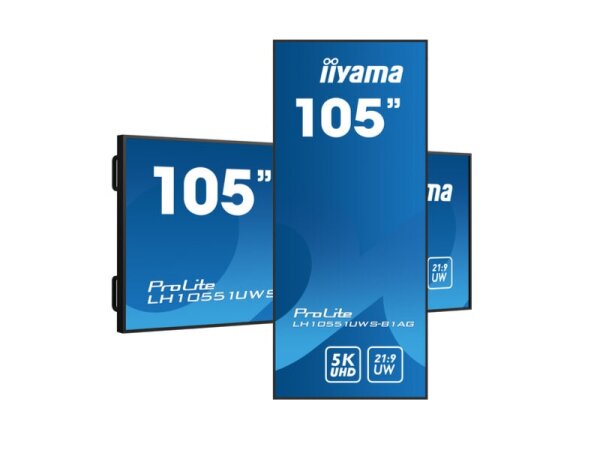 PROLITE LH10551UWS-B1AG - 105" Digital Signage Display, 21:9-Ultrabreitformat, 5K-UW-Auflösung, schwarz